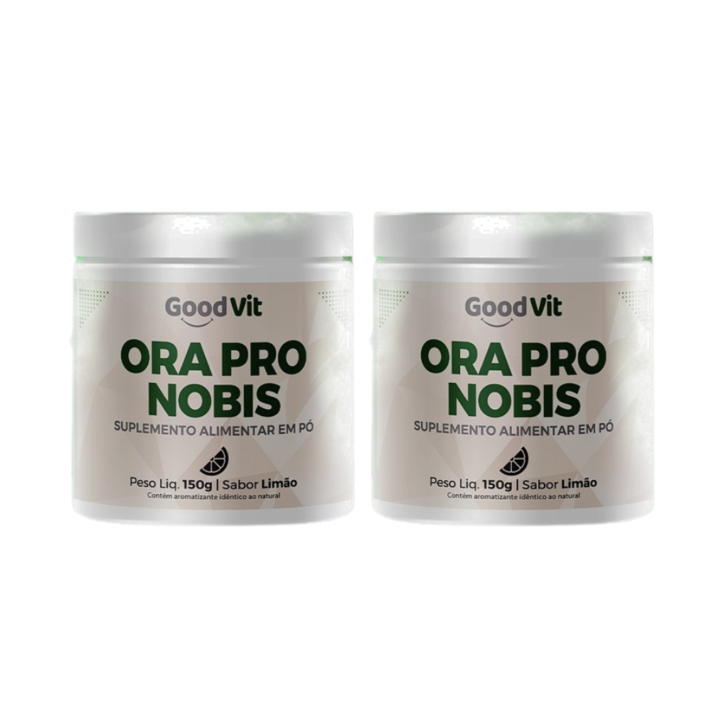 Kit 2 Ora Pro Nóbis Pó Sabor Limão 150g