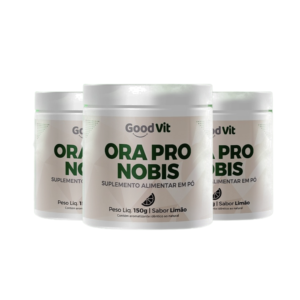 Kit 3 Ora Pro Nóbis Pó Sabor Limão 150g