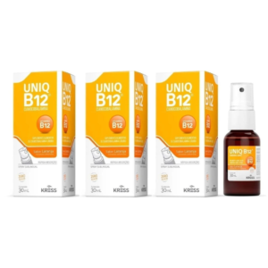 Kit 3 Uniq B12 Cianocobalamina Spray Sublingual 30ml Laranja