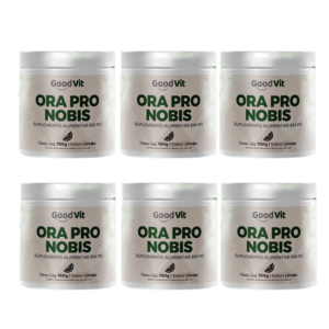 Kit 6 Ora Pro Nóbis Pó Sabor Limão 150g