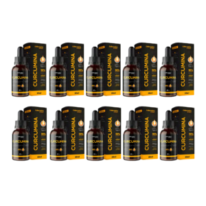10 Frascos Curcumina Com Colágeno Tipo 2 - Gotas