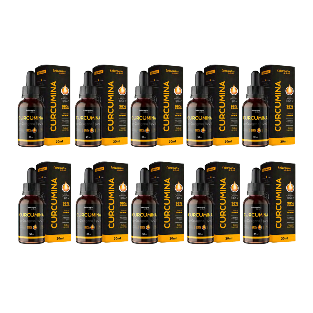 2 Frascos Curcumina Com Colágeno Tipo 2 - Gotas - Imagem 4