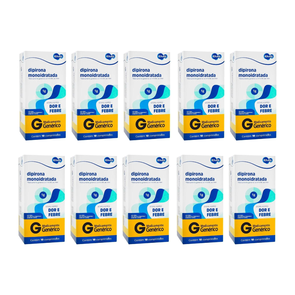 Dipirona 1g 10 Comprimidos - Ems - Imagem 4