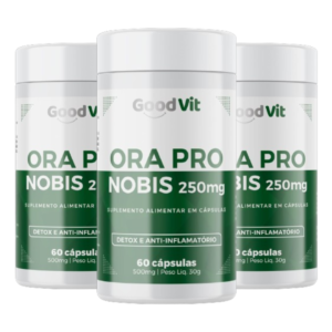 Ora Pro Nóbis 250mg com 60 Cápsulas Good Vit - Kit com 3 Frascos